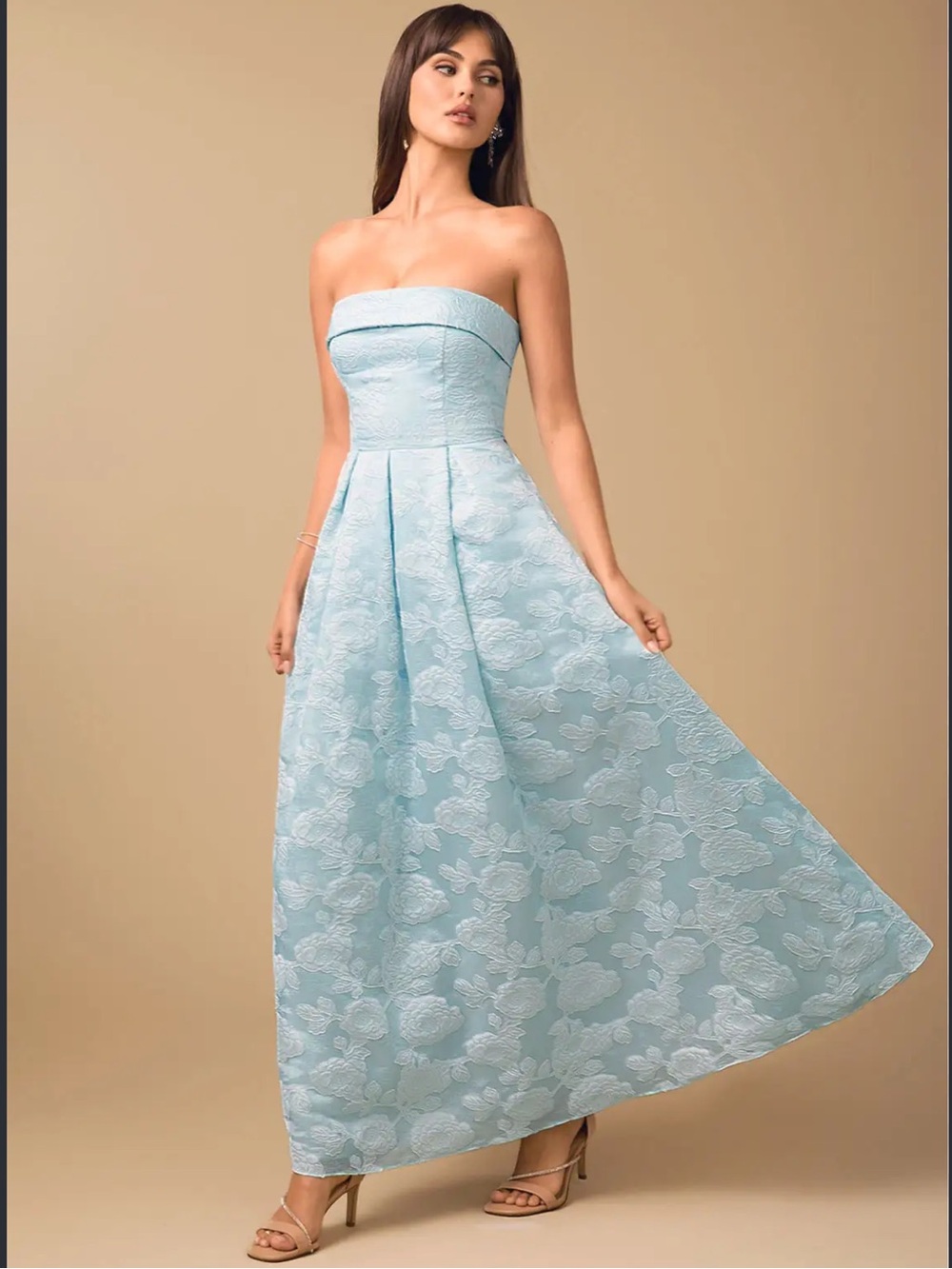 NWT AZAZIE ATELIER Clementine Long Pale Blue Dress SIZE 12